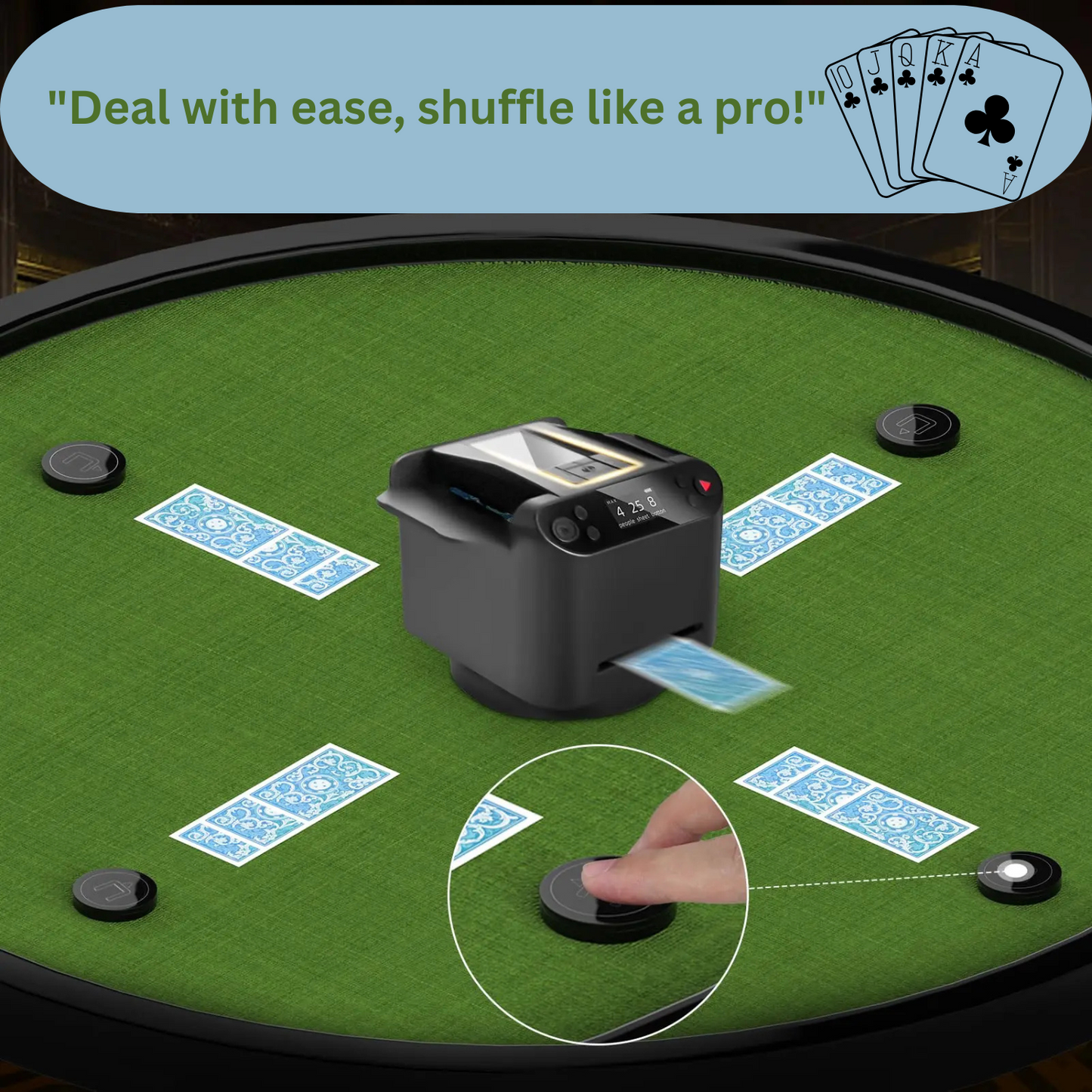 Automatic poker card shuffler